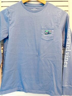 Vineyard Vines Blue Whale long sleeve 12-14